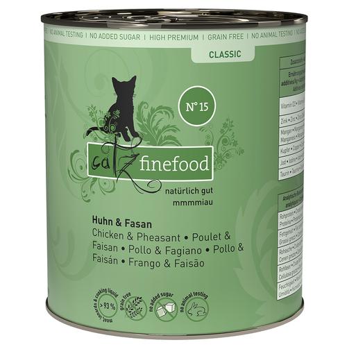 Sparpaket catz finefood 12 x 800 g - Huhn & Fasan