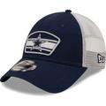 Men's New Era Navy/White Dallas Cowboys Logo Patch Trucker 9FORTY Snapback Hat