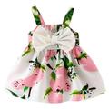Kernelly Summer Baby Girl Cute Fruit Pattern Bow Sleeveless Dress Casual Toddler Sundress Outfits