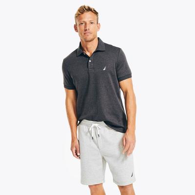 Nautica Men's Slim Fit Deck Polo Charcoal Heather, XXL