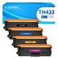 TN433 Compatible Toner Cartridge for Brother TN-433 MFC-L8900CDW HL-L8360CDW HL-L8260CDW MFC-L8610CDW HL-L8360CDWT TN-433BK TN-433C TN-433M TN-433Y Printer Ink (Black Cyan Yellow Magenta 4-Pack)