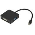 1080P Laptop to Projector Monitor HDTV Professional DP to DVI VGA HDMI Adapter Cable Mini Displayport Converter BLACK