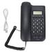 Dial Corded Phone Office Phone Wall Mounted Caller ID For Hotel For Office For Home Black