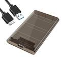 2.5inch External Enclosure Compact Lightweight for 2.5inch 9.5mm 7mm HDD 5Gbps with USB Cable Brown