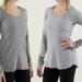 Lululemon Athletica Tops | Cute Lululemon Long Sleeve Reversible Top. Grey And Grey/White Stripped Size 6. | Color: Gray/White | Size: 6