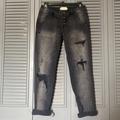 Free People Jeans | Free People : Distressed Ripped Jeans - 0 | Color: Black/Gray | Size: 0