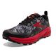 Brooks Cascadia 16 Trail-Running Shoes for Men - Breathable Mesh Upper with Removable Sockliner, Lace-Up Closure, and Padded Tongue and Collar, Black/Grey/Red, 10.5 UK