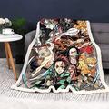 Doiicoon Demon Slayer blanket anime blanket flannel blanket fleece blanket baby blanket 75 x 100 cm, anime blankets 130x150 cm (14,130 x 150 ??)