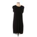 Forever 21 Casual Dress - Shift Crew Neck Short sleeves: Black Print Dresses - Women's Size Small