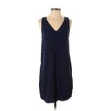 Gap Outlet Casual Dress - Shift V Neck Sleeveless: Blue Print Dresses - Women's Size Small