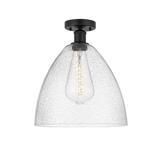 Innovations Lighting Bruno Marashlian Bristol Glass 12 Inch 1 Light Semi Flush Mount - 616-1F-BK-GBD-124