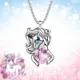 Collier pendentif coeur en cristal rose pour fille bijoux de fête cadeaux d'anniversaire exquise