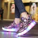 Chaussures de Skate à roulettes pour enfants baskets à roulettes avec lumière LED à la mode sport