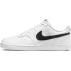 Sneaker NIKE SPORTSWEAR "COURT VISION LOW NEXT NATURE", Gr. 47,5, schwarz-weiß (weiß, schwarz, weiß), Leder, Synthetik, Textil, sportlich, Schuhe, Design auf den Spuren des Air Force 1