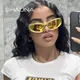 SHAUNA – lunettes de soleil rétro Y2K pour femmes Style yeux de chat à la mode colorées miroir