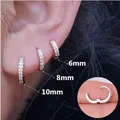 Boucles d'oreilles rondes pour femmes petits cercles couleur or et argent boucle d'oreille