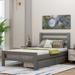Nordic Panel Bed Pinewood Twin Platform Bed with 2 Side Drawers&Headboard, 75.7''L*39.2''W*33.2''H, 69.8LBS