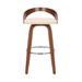 Bar Stool with Curved Open Back and Swivel Mechanism