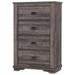 48 inch 4 Drawer Wooden Chest with Cup Pulls, Gray