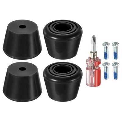 Roller Skate Toe Stops with Screwdriver 82A Brake Stoppers Block, Black 2 Pair