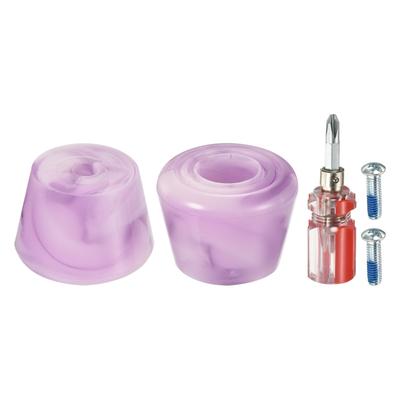 Roller Skate Toe Stops with Screwdriver Brake Stoppers Block, Mixed Purple White - Mixed Purple White