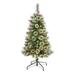4' Frosted Swiss Pine Artificial Christmas Tree with 100 Clear LED Lights and Berries