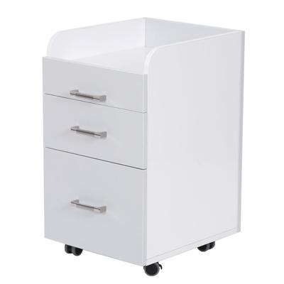 Milan Pedicure Trolley Pedi Rolling Cart with Drawer, White / Grey - N/A