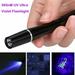 YOHOME UV Ultra Violet LED Flashlight 395nM Pen Light LED Flashlight Purple