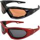 Hurricane Category-5 Water-Sport Interchangeable Sunglasses to Goggles Black Frame Driving Mirror Red Frame Polarized Smoke
