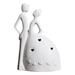 Lover Statue Romantic Decorative Passionate Art Crafts Ornament Couple Figurine for Cabinet Tabletop Home wedding Decoration White Wedding Dress