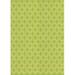 Ahgly Company Machine Washable Indoor Rectangle Transitional Yellow Green Grosbeak Green Area Rugs 7 x 9