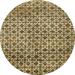 Ahgly Company Indoor Round Abstract Ginger Brown Green Abstract Area Rugs 8 Round