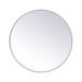 45 in. Metal Frame Round Mirror Silver