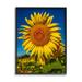 Stupell Industries Summery Sunflower Plant Blooming Summertime Clear Sky Photograph Black Framed Art Print Wall Art Design by Steve Smith