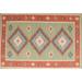 Ahgly Company Indoor Rectangle Contemporary Light French Beige Brown Oriental Area Rugs 5 x 7