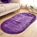 Christmas Saving Clearance! Sruiluo Faux Sheepskin Area Rugs for Bedroom Shaggy Plush Floor Carpet Bedside Rugs Super Soft Non-Slip Quick-Drying Room Decor Purple 31.49x19.68