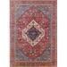 Ahgly Company Indoor Rectangle Mid-Century Modern Fire Brick Red Persian Area Rugs 4 x 6