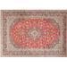 Ahgly Company Machine Washable Indoor Rectangle Traditional Fire Brick Red Area Rugs 5 x 8