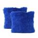 Pgeraug Throw pillow cover 2PC Pillow Case Sofa Waist Throw Cushion Cover Home Decor Pillow Case Blue