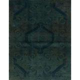 Ahgly Company Indoor Rectangle Abstract Dark Slate Gray Green Oriental Area Rugs 8 x 10