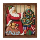 Enesco Jim Shore Heartwood Creek Santa Decorating Tree Plaque