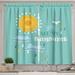 Ambesonne Saying Kitchen Curtains Weather Elements Slogan 55 x45 Pale Blue Pale Blue