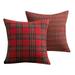 Moyouny Square Pillow Christmas Scottish Tartan Plaid Throw Waist Cushion Cover