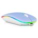 2.4GHz & Bluetooth Mouse Rechargeable Wireless Mouse for X10 Max 5G Bluetooth Wireless Mouse for Laptop / PC / Mac / Computer / Tablet / Android RGB LED RGB LED Pure White