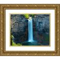 McLoughlin James 24x20 Gold Ornate Wood Framed with Double Matting Museum Art Print Titled - Waterfall Portrait I