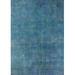 Ahgly Company Machine Washable Indoor Rectangle Industrial Modern Blue Ivy Blue Area Rugs 6 x 9