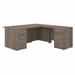 Huckins Office 500 72W L Shaped Executive Desk w/ Drawers In Modern Hickory in Brown Laurel Foundry Modern Farmhouse® | Wayfair