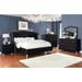 CDecor Home Furnishings Audrey 5-Piece Upholstered Bedroom Set Upholstered, Wood in Black | 66.25 H x 104 W x 92.25 D in | Wayfair 205878KW-S5