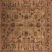 Brown/White 60 x 60 x 0.35 in Area Rug - Canora Grey Patris Oriental Machine Woven Wool/Area Rug in Brown/Beige/Tan /Wool | Wayfair