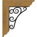 Ekena Millwork Tristan 4" Thick Single Bracket Traditional Ironcrest Wood in Brown | 23 H x 4 W x 20 D in | Wayfair BKTI0404X20X23RC1STN04